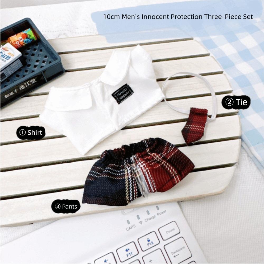 

Плюшевая хлопковая одежда для кукол в консервативном стиле, милый наряд для хлопковой куклы, платье для игры в домик 10cm Boy