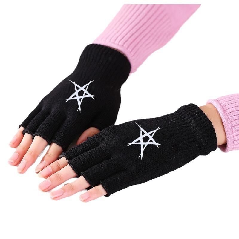 Fingerless Wool Gloves: Touchscreen-Compatible Knitted Cycling Gloves for Autumn and Winter Warmth