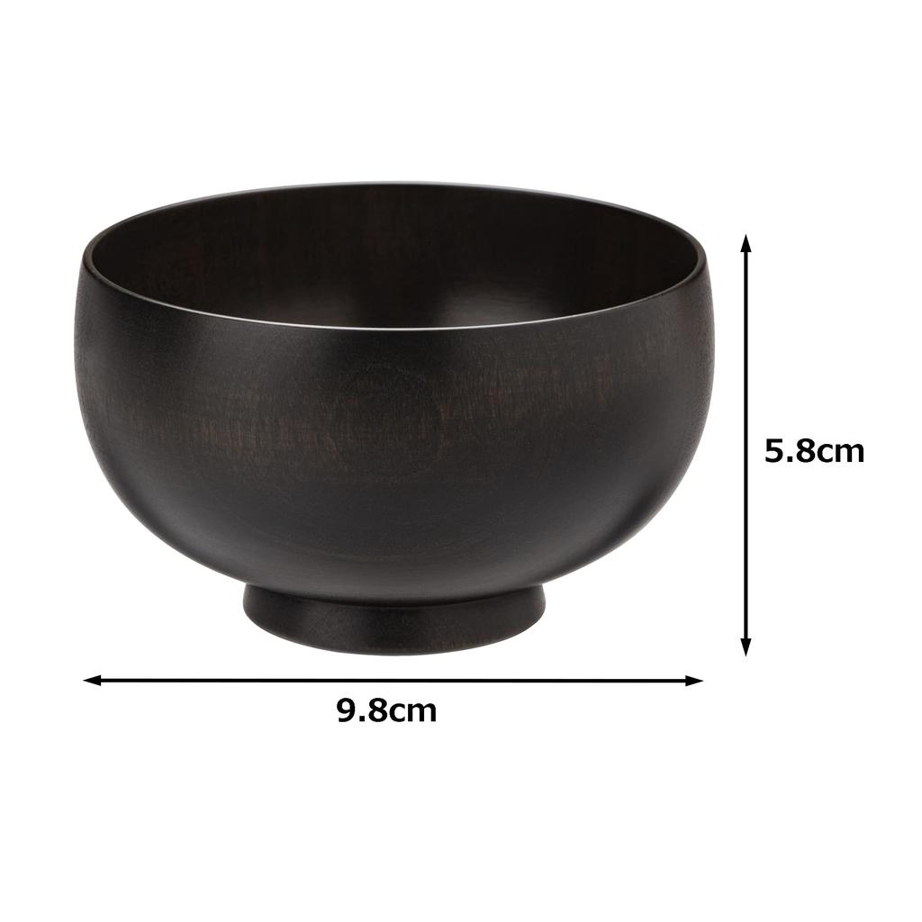 Yamanaka Lacquerware Shirasagi Woodwork Soup Shirasagi Cherry Blossom Jet Made In Japan Bowl, Bowl, Small, Approx. 10cm, Design, Black,