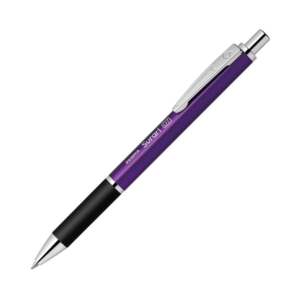 Zebra Slurry 300 Ballpoint 10 Oil-Based Pen, 0.7mm, Purple, Pens, B-BA38-PU
