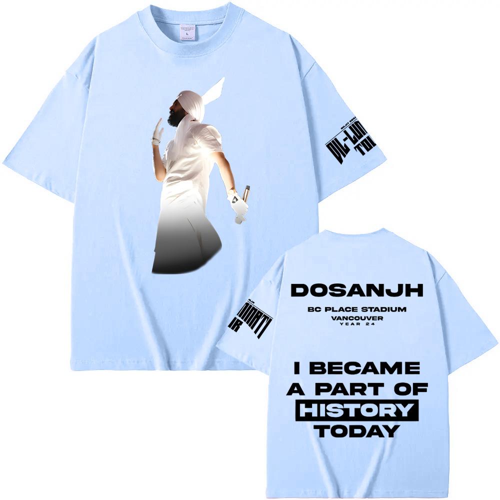 GESCHICHTE T-SHIRT Diljit Dosanjh Hochwertiger Grafikdruck Tee 100% Baumwolle Rundhals Hip-Hop-Stil Damen/Herren T-Shirts