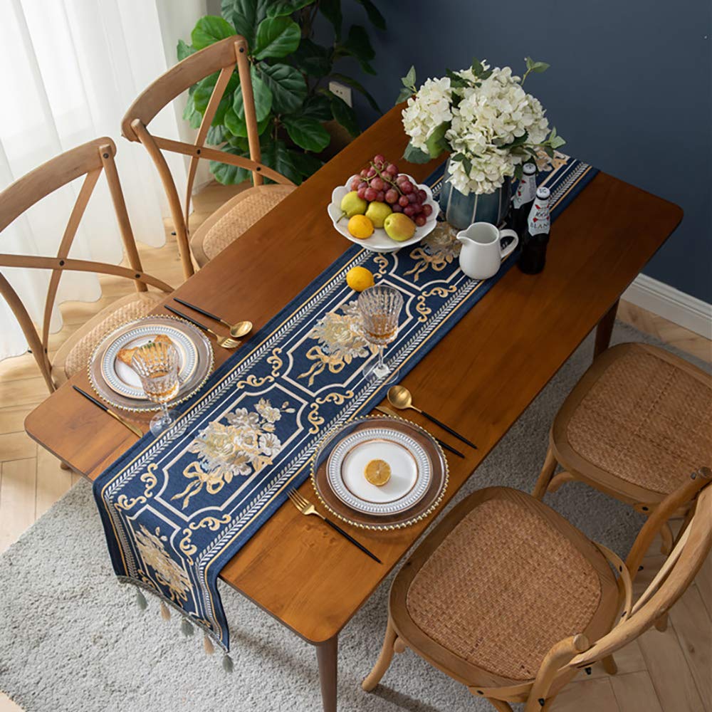 CHYG Table Court Table Interior New Shop Width 33X260cm Runner, Nordic, Style, Center, Rectangular, Tablecloth, Elegant, Flower, Tassels, Classic,