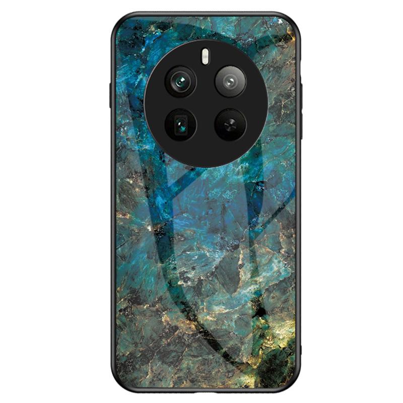 

Для Realme 12 Pro 5G/12 Pro+ 5G Чехол из закаленного стекла с мраморным узором, защитная накладка для телефона Emerald Marble