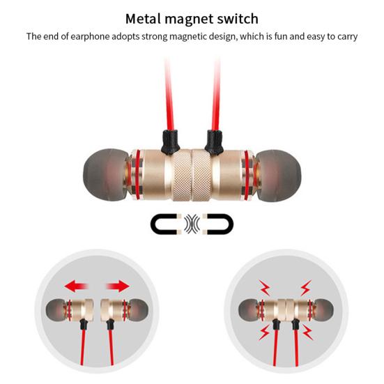 XT6 Magnetic Bluetooth-compatible HiFi Stereo In-Ear Wireless Earphone Sports Headphone