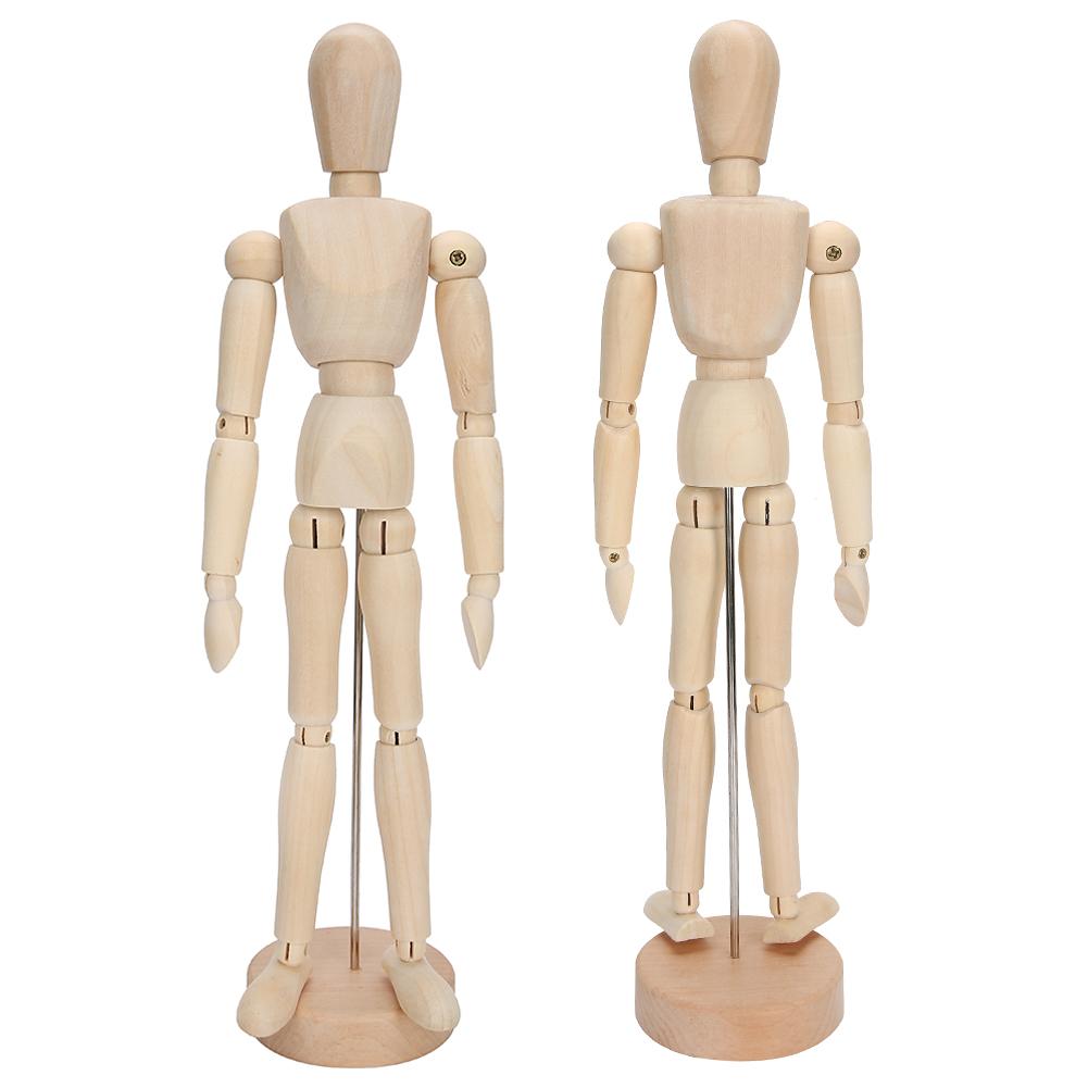 Wooden Human Figure Model Toy Movable Limbs Puppet Art Sketch Models Home Decoration