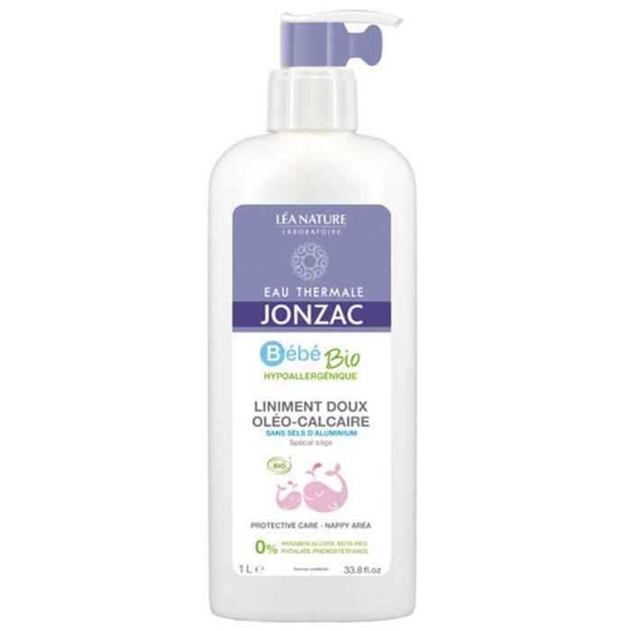Liniment Doux Oléo-calcaire - EAU THERMALE JONZAC - 1L - Bio - Sans Parabène - Sans Aluminium