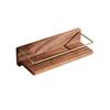 Solid Wood Bathroom Shelf Wall Mounted Toilet Storage Rack Towel Rack Toiletry Counter Bathroom Makeup Storage Rack Hook Bar