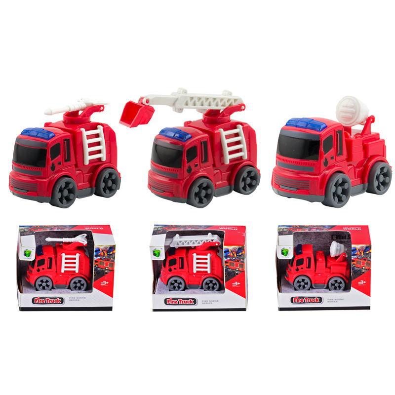 

Cartoon Toy Inertia Car, Fire Rescue Engineering Car, Model Back To Force Car червоний