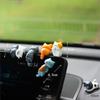 6Pcs Cute Mini Cartoon Cat Ornaments, Car Screen Edge Decoration, Cat Micro Landscape Model Cute Car Accessories Gifts