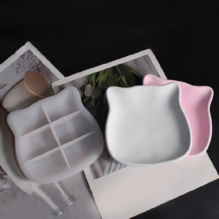 Cats Shaped Resin Tray Moulds for Epoxy Resin, Jewelry Tray, Candle Holder, Plaster SIlicone Moulds for Home Decoration