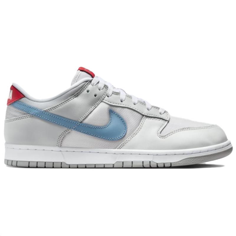 Nike Dunk Low Comfortable and Versatile Low-top Skate Shoes Unisex Silver and Blue