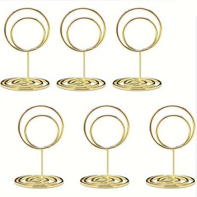 Golden Peacock Vertical Photo Clips 20 Memo Holders for Office Home Garden Decor