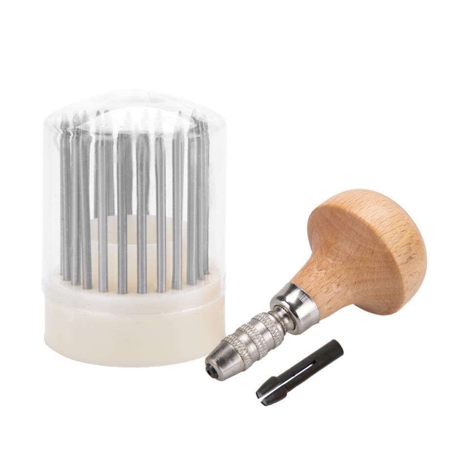 New 23pcs Bead Grain Tool Sets Graver Beader With Graver Wood Handle For Diamond Stone Setting Graver Jeweler Jewelry Tool