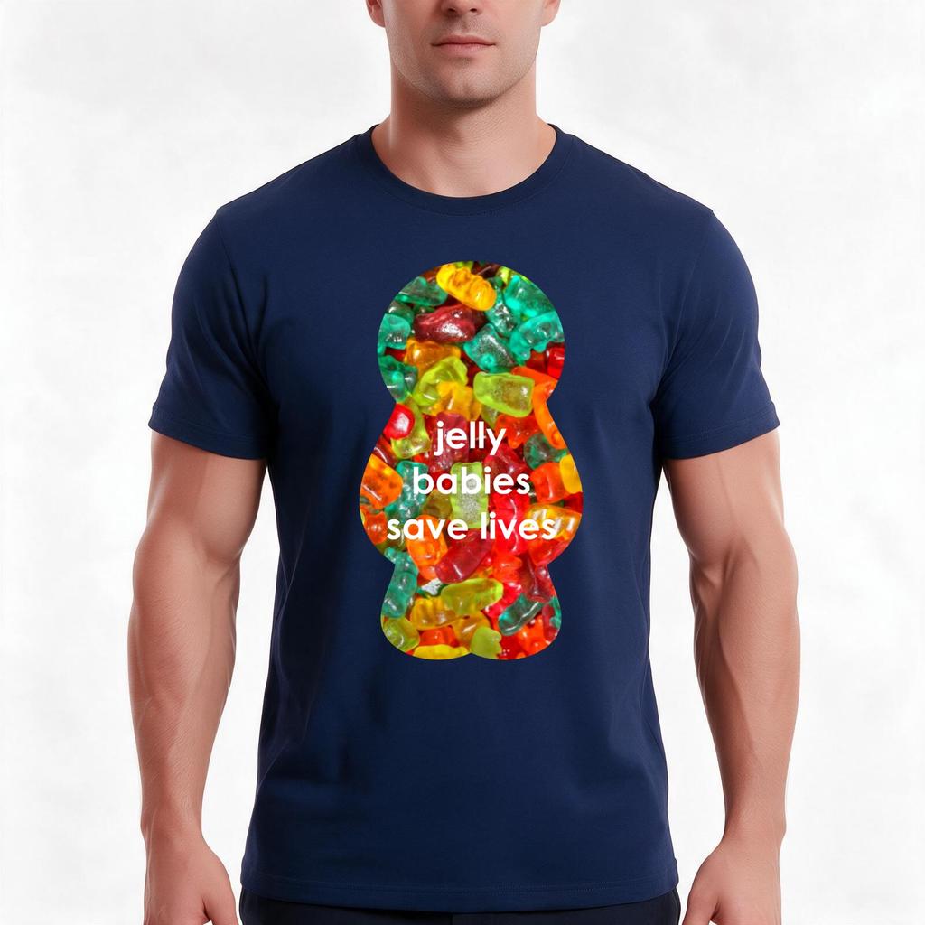 Jelly Babies Save Lives Diabetes Hypo Remedy Tshirt Summer Casual Cotton Tee Oversized Streetwear Tops Vintage Graphic Print
