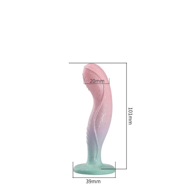 Silicona Anal consolador de tope de tope masajeador de próstata anal estimulación g-spot clítoral juguetes sexuales de adultos p