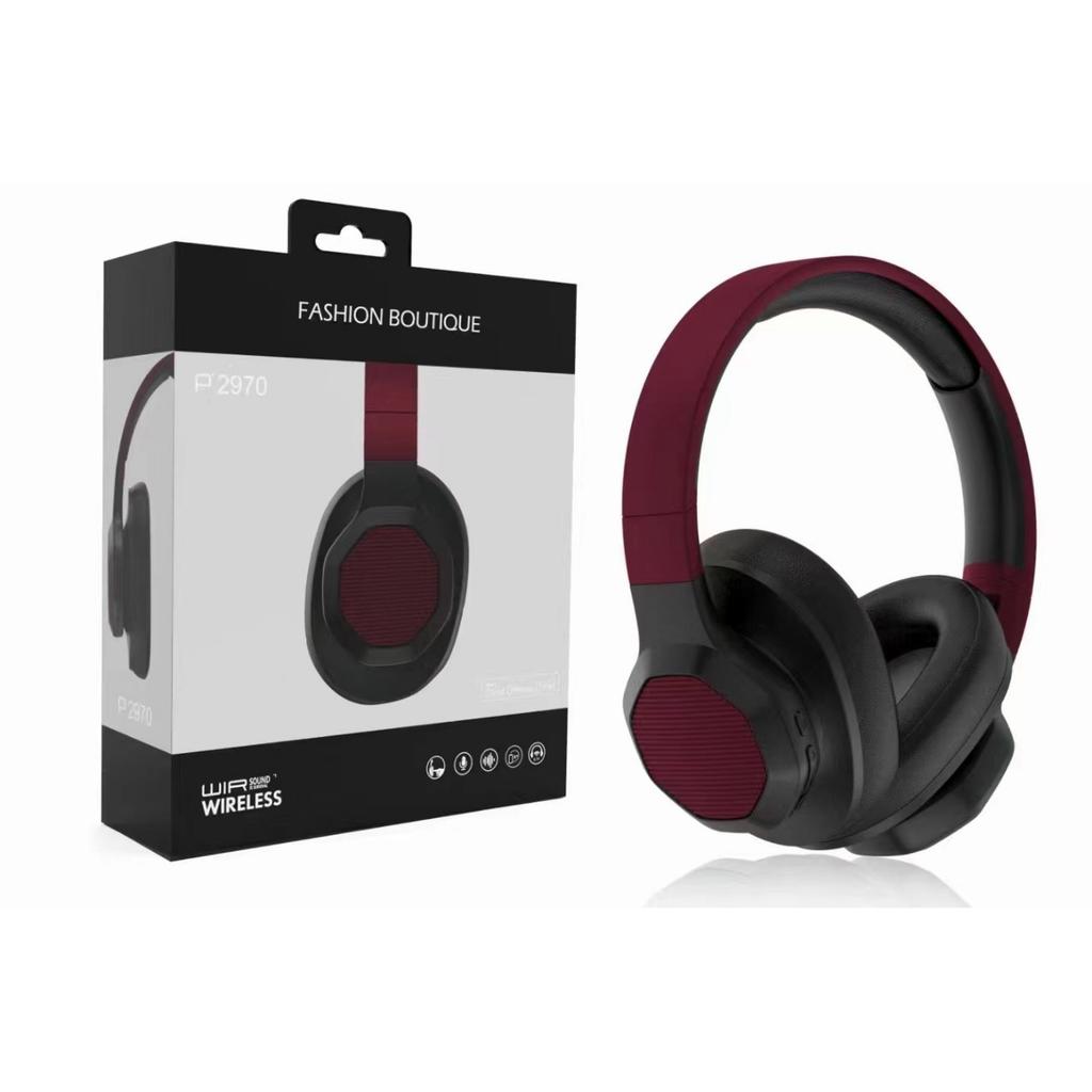 P2970 Wireless Folding Over-Ear Headphones Bluetooth-compatible 3D Ear-Cushioned Headset