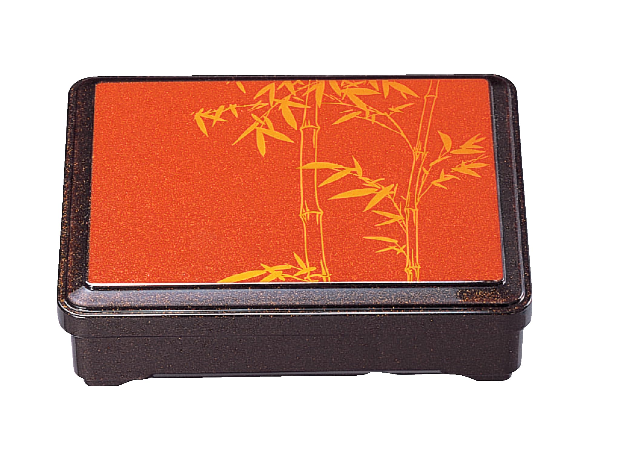 Wakaizumi Lacquerware New Long Fixed Bento Vermilion Pearl Bamboo 7-inch Box, F-2-29 красный