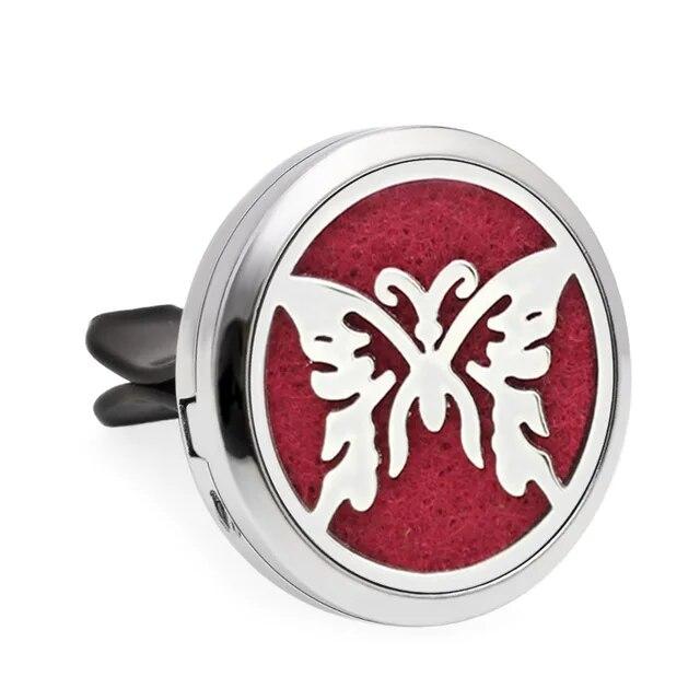 Aromatherapy Jewelry Car Perfume Air Freshener Car Clip Tree of Life Aroma Essential Oil Diffuser Necklace Locket Pendants