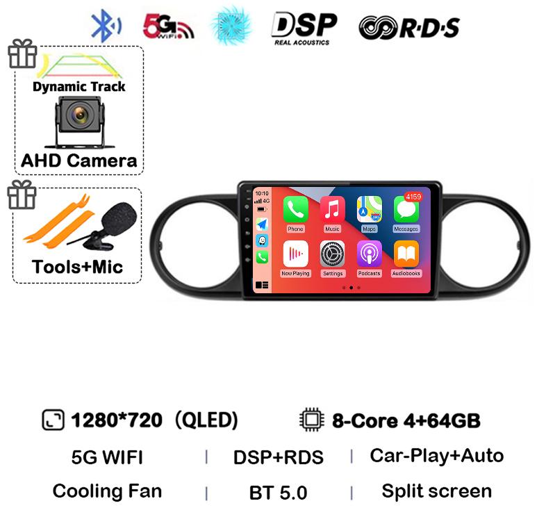 Android 14 Carplay Auto For Toyota Corolla Rumion Tacoma Car Radio Multimedia Navigation GPS BT Video Player Stereo Autoradio 4G