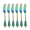 Dinnerware Rainbow Fork Court Style Tableware Cutlery Set Stainless Steel Cutlery Set Sliverware Suitable for Kitchen Outdoor