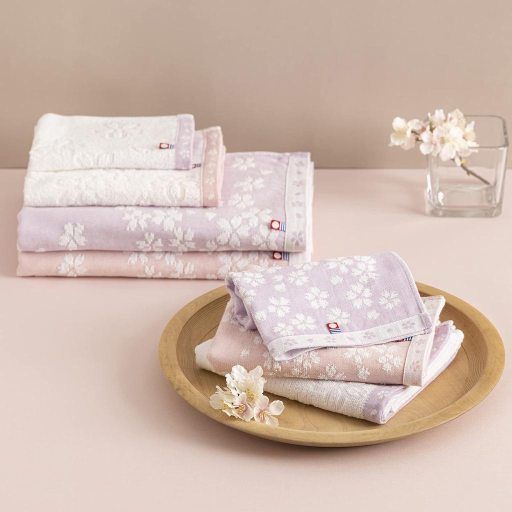 Stylem Imabari Towel Sakura Oricloth Towel Set Gift Set of 6 Bath Towels X 2 X Face Towel X 4 X Cherry Blossom Pattern Day Present Made In Japan
