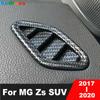 Für MG Zs SUV 2017 2018 Kohlefaser Auto Front Obere Klimaanlage Lüftungsauslass Abdeckung Verkleidung Innenzubehör