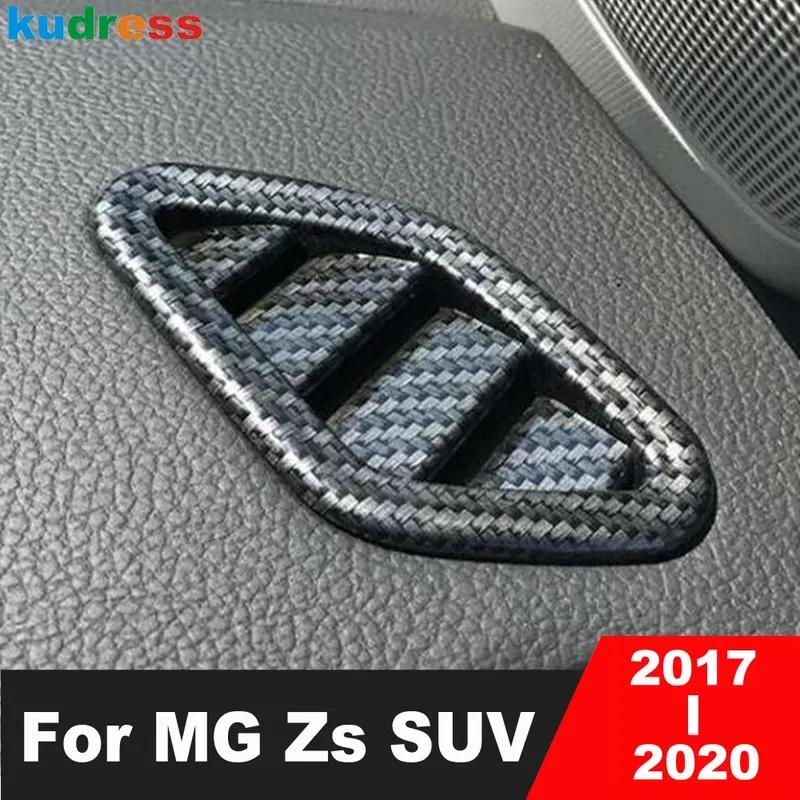 Für MG Zs SUV 2017 2018 Kohlefaser Auto Front Obere Klimaanlage Lüftungsauslass Abdeckung Verkleidung Innenzubehör
