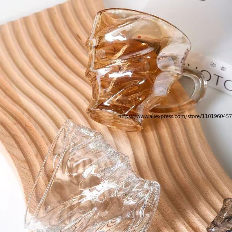 4PCS Amber Water Cups Thickened Minimalist Stylish Ideal for Home Living Room Use Shot Glasses