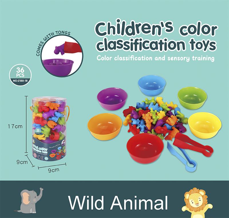 DIY Matching Game Animal Cognition Color Sort Fine Motor Training Montessori Sensory Early Education Puzzle Toys For Children