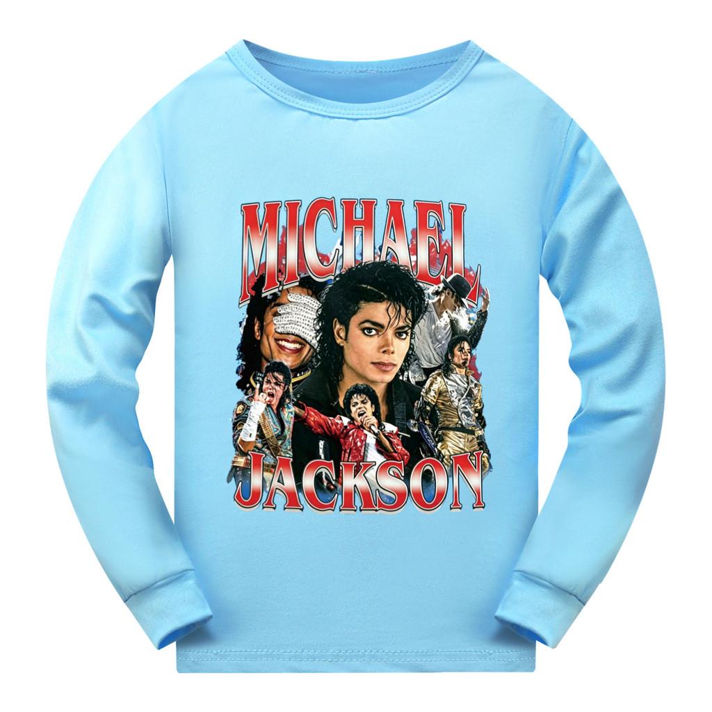5715 Kid Boys Girls Jackson Singer Print Long Sleeves T-Shirt