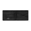 Louis Vuitton Logo Print Canvas Wallet Men Wallets Black M80017