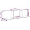 VidaXL Wall Cabinet 100x16.5x30 Cm Sonoma Oak Engineered Wood, Floating Wall Cabinet, Wall Shelf, Display Cabinet 854861