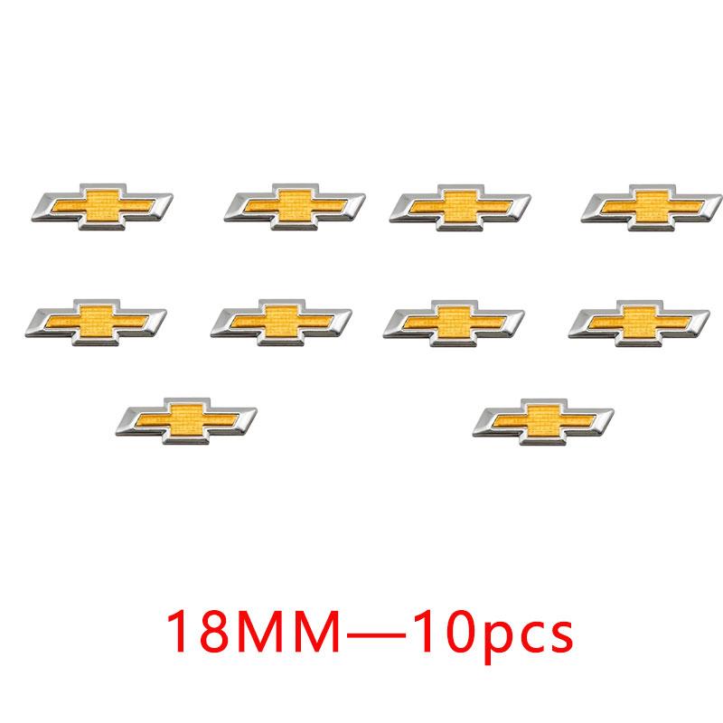 DNPQR1 18mm Aluminum Car Key Badge Emblem Replacement Car Key Stickers For Chevrolet Cruz Mai Rui Bao Cobalt Impala Onix SS EUV Trax