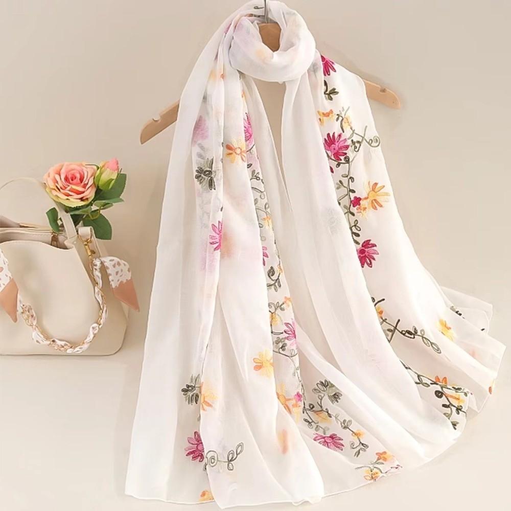 Literary National Style Long Scarf Spring Summer Travel Sunscreen Shawl New Women's Scarves Gift
