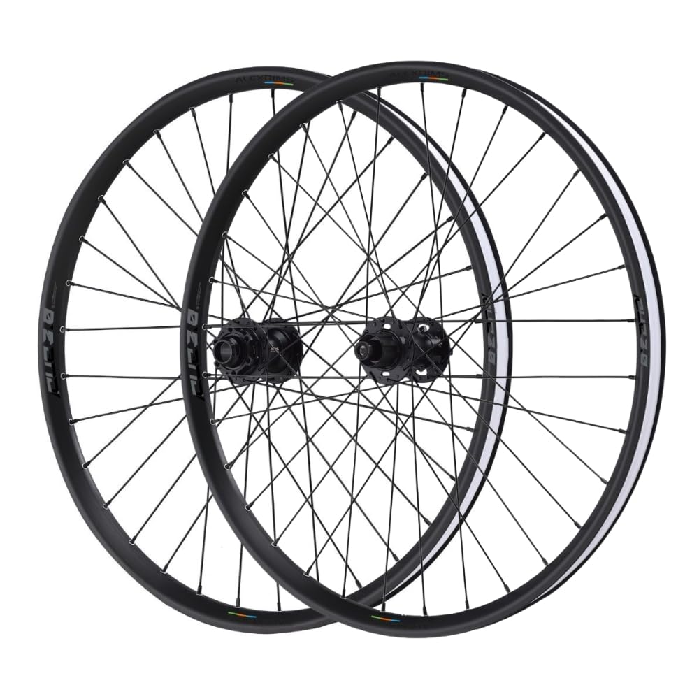 ALEXRIMS CUE3.0 Dirt Jump Bike Wheels, 26-inch Front and Rear Set, F110mm/R135mm, Single Speed, 6H Disc, Black