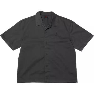 Einfarbig Slim Fit Polo Kurzarm T-Shirt Herren Tops Rauchgrau FN4626-070