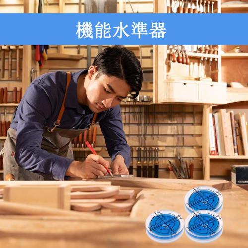 Phyxiul Mini Level, Set of 2, Small Round Level with Graduation, Incline, Measuring Tool, Mountable, Transparent, High Accuracy, for Level Calibration