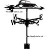 Weather Vane Ornament: Outdoor Wrought Iron Spray-Painted Roof Decoration Metal Craft