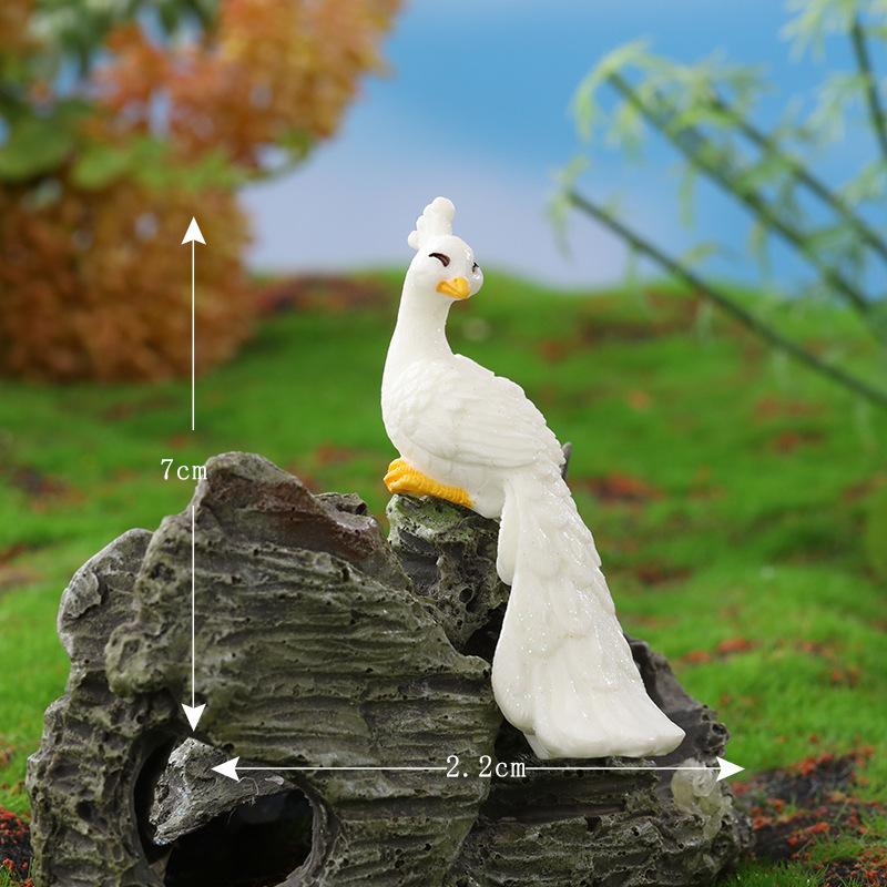 Смоляные аксессуары для мультяшного павлина, микроландшафтные украшения No. 15