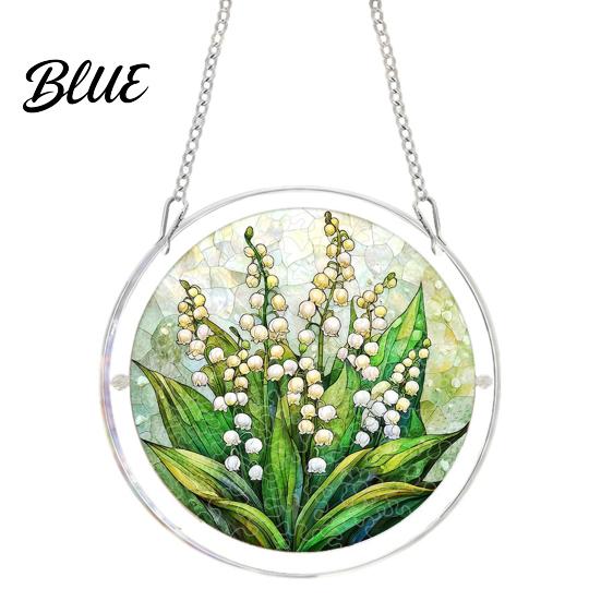 Garden Decorative Suncatcher Acrylic Puzzle Suncatcher Stained Glass Style Window Hanging Sun Catcher Panel DIY Colorful Art Jigsaw for Home Decor