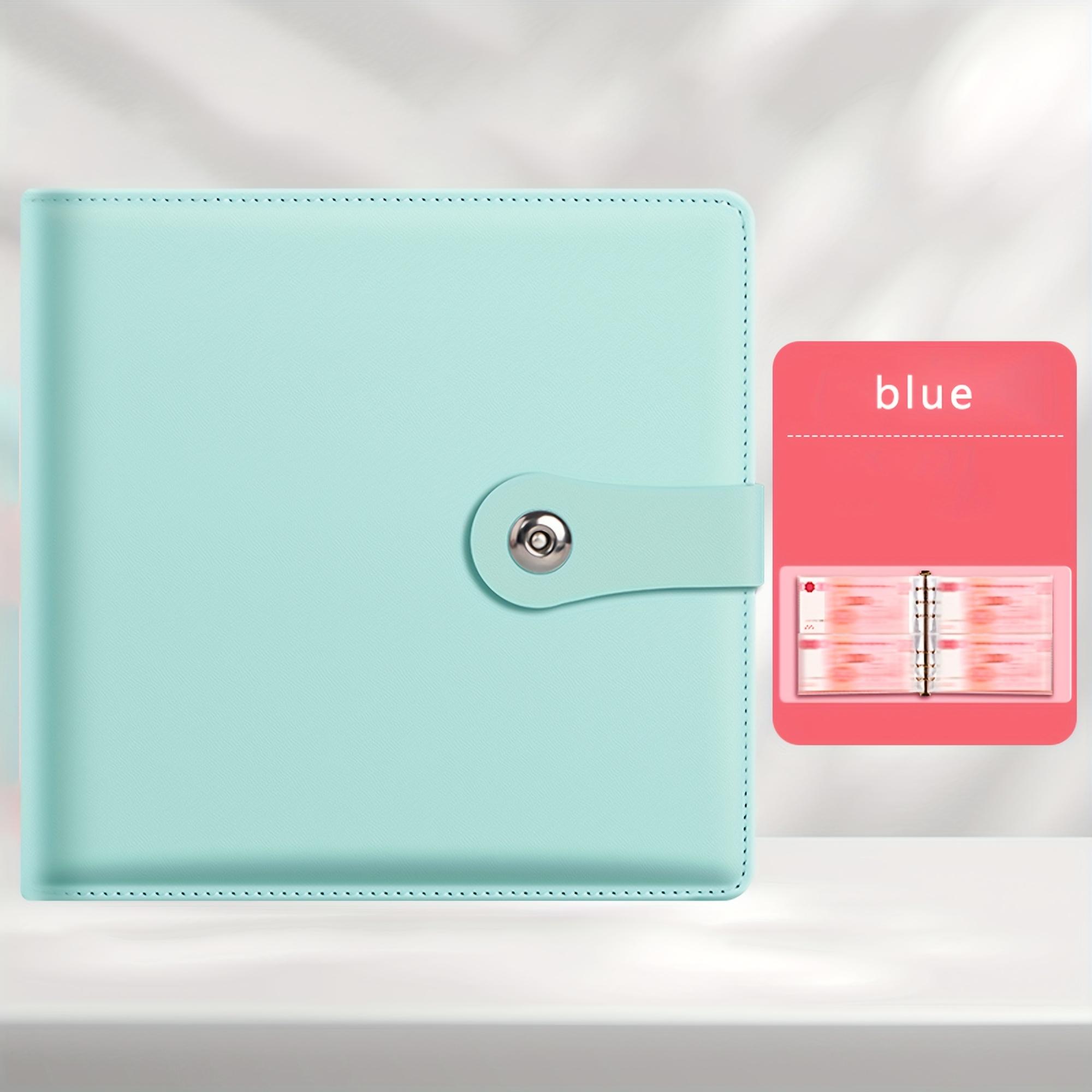 

Сберегательная тетрадь большой вместимости, вмещающая 200 банкнот, сумка для группировки бюджета, челлендж по накоплению денег, сумка для группировки денег синий