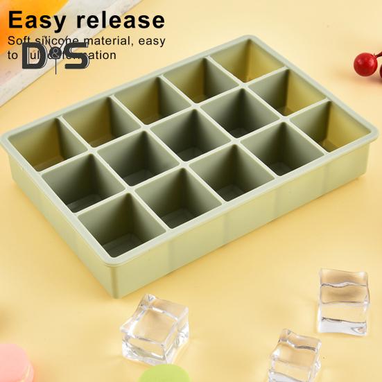 Silicone Ice Cube Tray with Lid 15/24 Cavities Easy Release BPA Free Summer Refrigerator Cocktail Whiskey Ice Maker Press Mold Kitchen Supplies