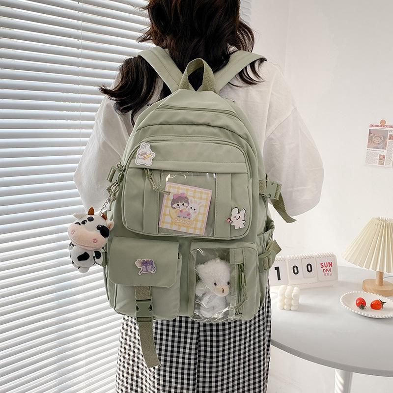 Cute Cartoon Girl Backpack, Girls' High-end Schoolbag, Instagram High Appearance Level Backpack, Lightweight Student Schoolbag