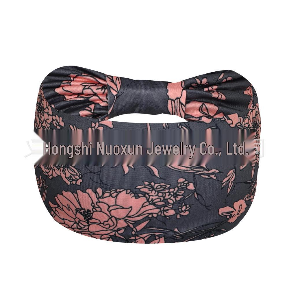Böhmisches Yoga Stoff Stirnband: Schweißabsorbierendes, elastisches Baumwoll-Sportstirnband für Damen