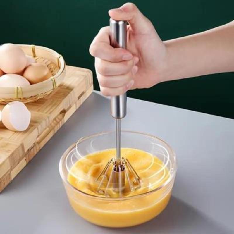 Semi-automatic Stainless Steel Hand Mixer for Eggs, Coffee and Milk