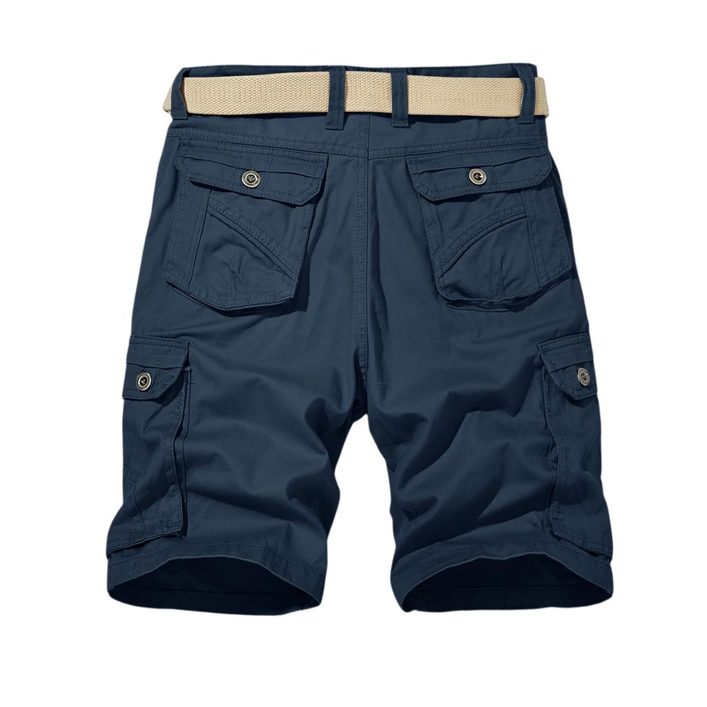 Men's Cargo Shorts Casual Loose Fit Color Shorts With Zipper And Multiple Pockets For Work And Sports