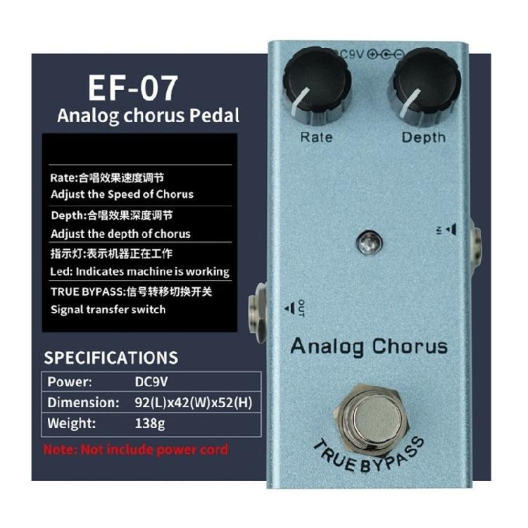 Electric Guitar Effects Pedal Single Type 9V Guitar Vintage Overdrive Effects Pedal for Stage Live Studio Easy to Use