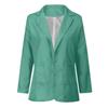 Kvinner Solid åpne frontlommer Cardigan formell dress Langermet bluse frakk