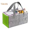 Wireless Speaker Felt Storage Bag Portable Handle 2 Compartments Large Capacity Foldable Audio Player Kids Stuffed Toy Snack Organizer Carrying