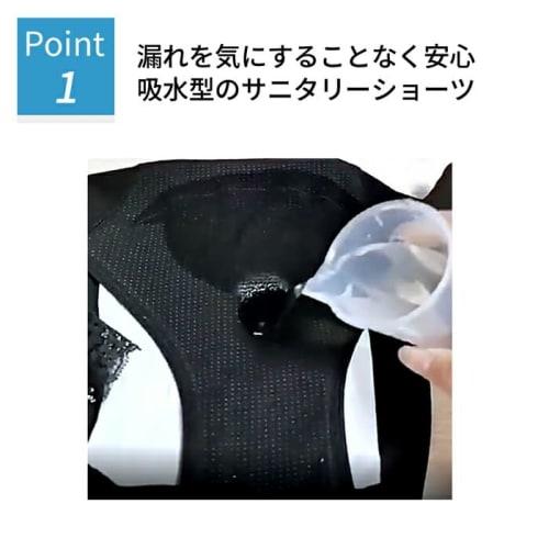 KarlyShop Import Absorbent Sanitary Shorts, Boxer Briefs, Comfortable Groin, Half-Length, Absorbent Cotton, Deep Fit, Leak-Resistant, Rs8036 M, Black